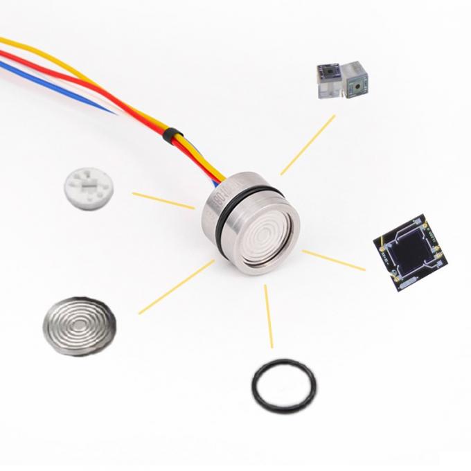 RJ10 OEM Paslanmaz Çelik Evrensel 19mm Su Hava Sıvı Gaz için Piezoresistive Silikon Basınç Sensörü 1